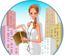 Stylish office people set 61 vector