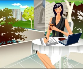 Stylish office people set 64 Vector