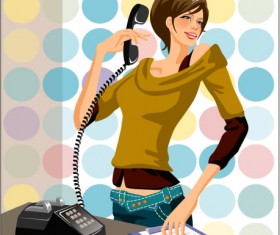 Stylish office people set 65 vector