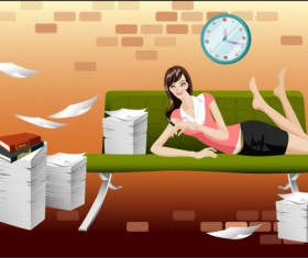 Stylish office people set 66 vector