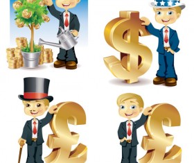 Financial illustrations vector graphic