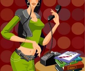 Stylish office people set 68 vector