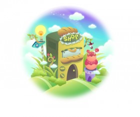 lovely cartoon scene set 30 vector