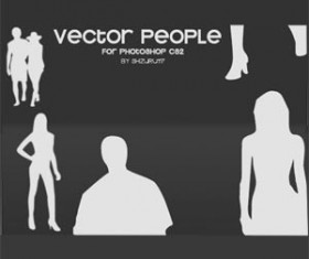Set of vector People Photoshop Brushes