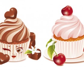 Dessert cake vector graphics