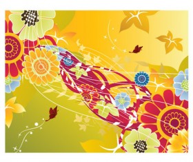 Creative floral background art