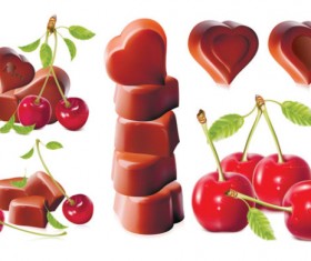 Cherry and chocolate design vector