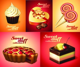 Different Desserts vector art
