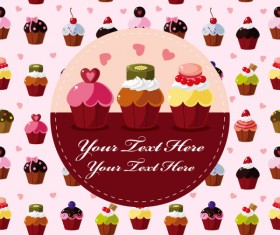 Cartoon cake design elements