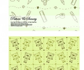 Lovely Child elements background 1 vector graphic