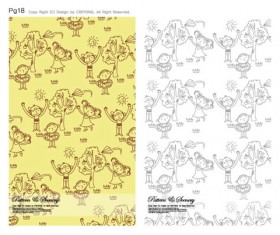 Lovely Child elements background 5 vector graphic