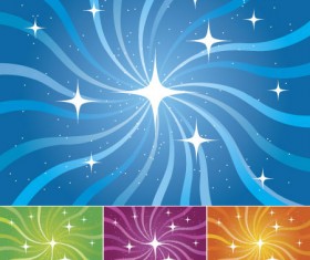 Starlight and rotational lines back vector