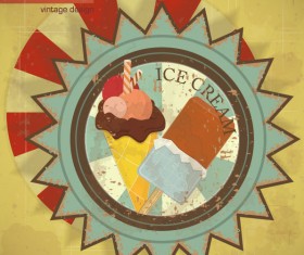 Retro cartoon ice cream 01 Vector