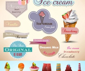 Different Ice cream Icon Vector Graphic