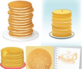 Cartoon clay oven rolls vector material