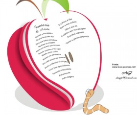 Cartoon apple vector