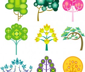 Cute cartoon trees Vector