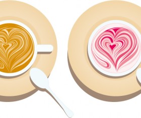 Decorative pattern coffee vector material