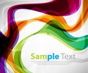 Colorful Curve Design Vector Background