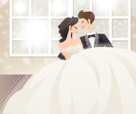 Sweet wedding set 81 vector