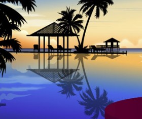 lake Drinks elements vector