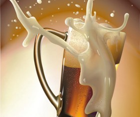 The cup of beer vector art