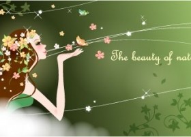 cartoon beauty Design Vector Background 04