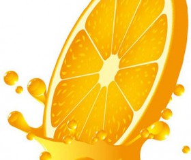 Orange splash design vector