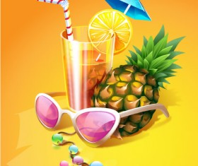 Cool summer drinks vector