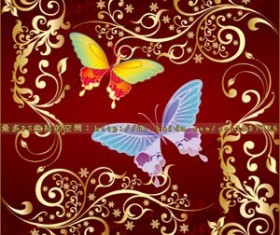 butterfly Flowers Set of vector Photoshop Brushes