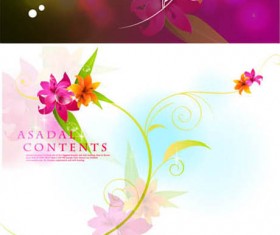 Fantasy flower background design vector