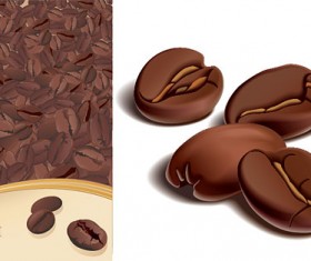 Coffee beans and coffee Poster vector Graphic