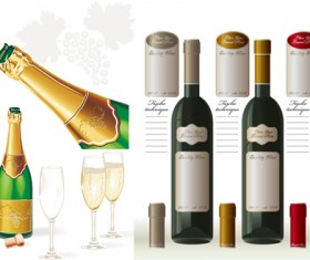 Wine champagne vector