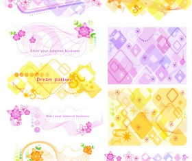Floral patterns background vector