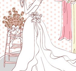 Sweet wedding set 96 vector