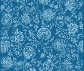 Flowers decorative pattern lines