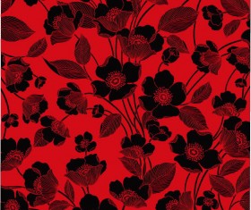 Shiny lines of flowers backgrounds vector graphic