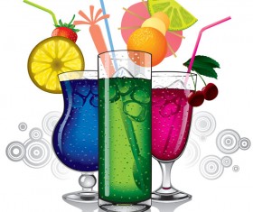 Colorful drinks vector graphics