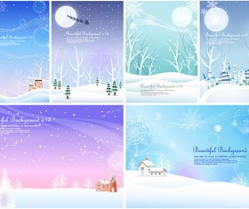 Winter snow background design vector