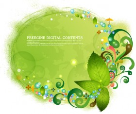 Green decorative pattern background design vector
