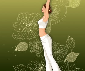 Life movement beauty set 119 vector