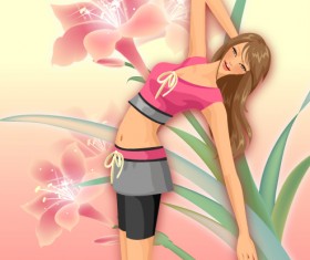 Life movement beauty set 123 vector