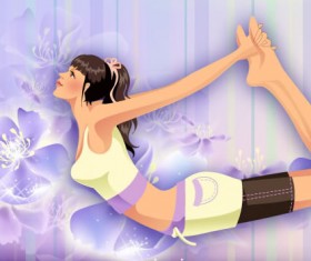 Life movement beauty set 129 vector