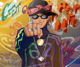 Trend of the people set 148 vector