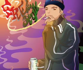 Trend of the people set 149 vector