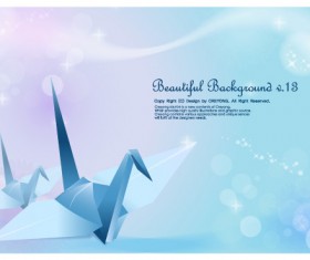 The cranes and fantasy background