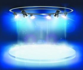 Stage and Spotlights design vector 01