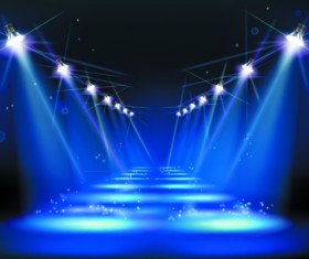 Stage and Spotlights design vector 02