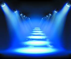 Stage and Spotlights design vector 04