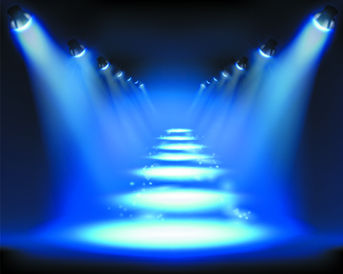 Stage And Spotlights Design Vector 04 Free Download